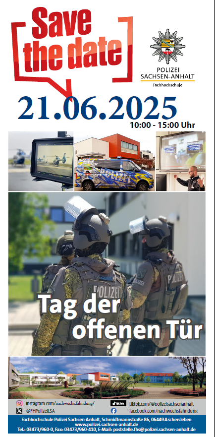 Polizei Aschersleben-Tag der offenen Tür am 21.06.2025