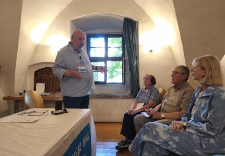 Rolf Göricke in der Elisabethkapelle Halle